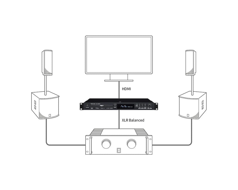Tascam BD-MP4K Professional 4K UHD Blu-Ray & Multimedia Player