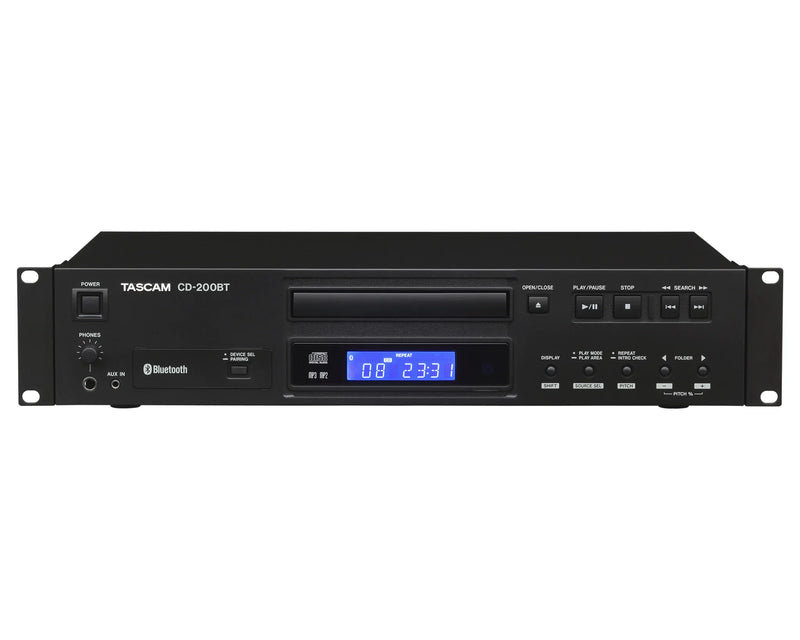 Tascam CD-200BT Professional Rack-Mount CD Player with Bluetooth & MP3 Playback
