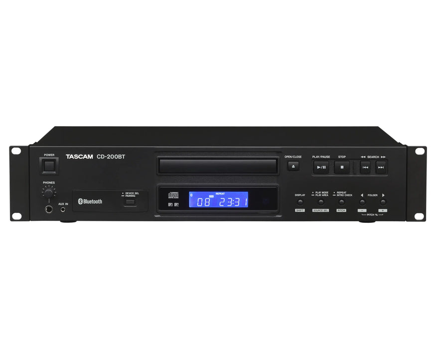 Tascam CD-200BT Professional Rack-Mount CD Player with Bluetooth & MP3 Playback