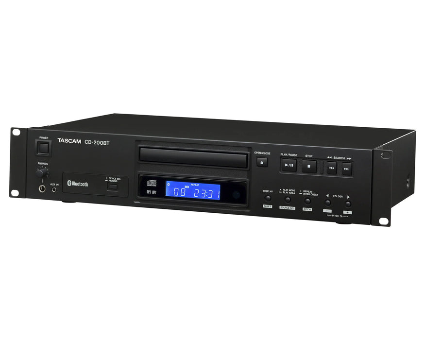 Tascam CD-200BT Professional Rack-Mount CD Player with Bluetooth & MP3 Playback