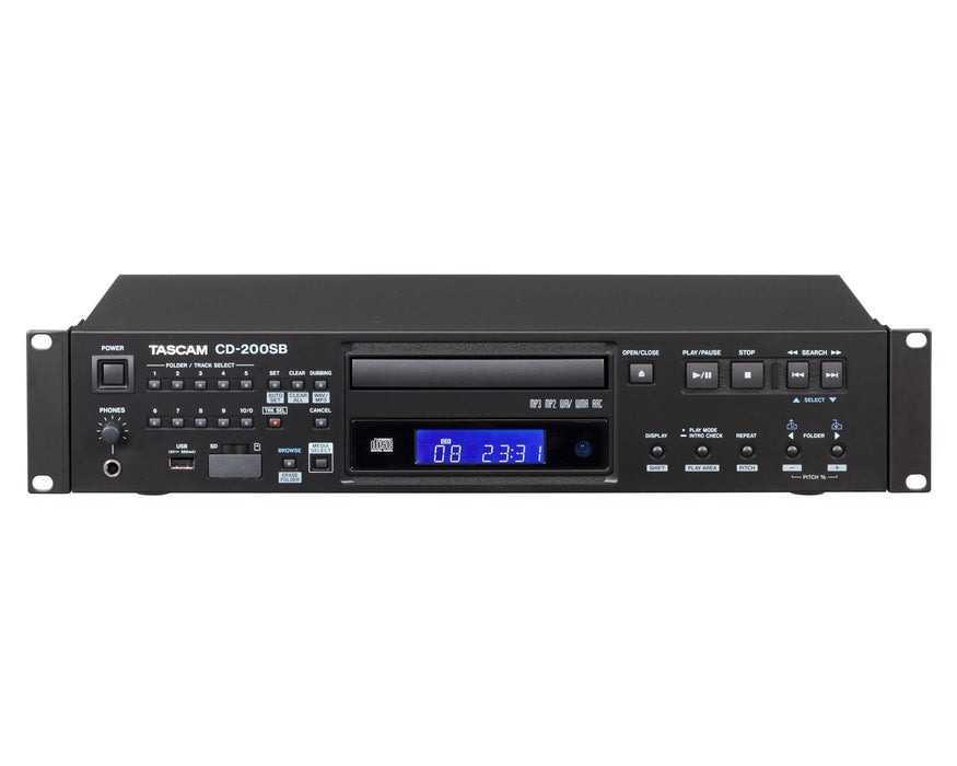 Tascam CD-200SB Professional Rack-Mount CD, USB & SD Card Player