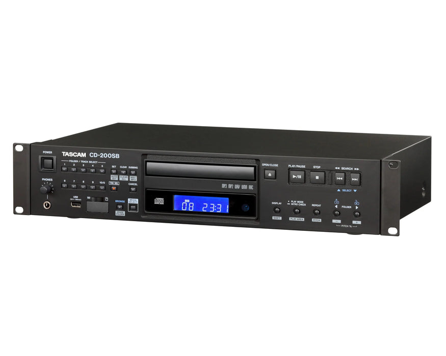 Tascam CD-200SB Professional Rack-Mount CD, USB & SD Card Player