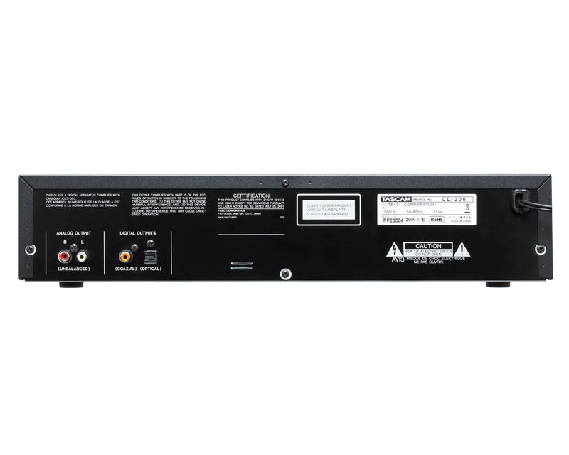 Tascam CD-200 Professional Rack-Mount CD Player with MP3 & WAV Playback