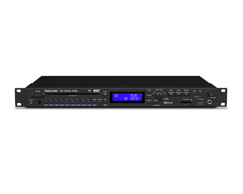 Tascam CD-400UDAB Rack-Mount Media Player with DAB+/FM Tuner, Bluetooth & USB/SD Playback