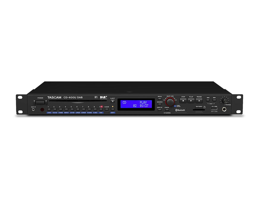 Tascam CD-400UDAB Rack-Mount Media Player with DAB+/FM Tuner, Bluetooth & USB/SD Playback