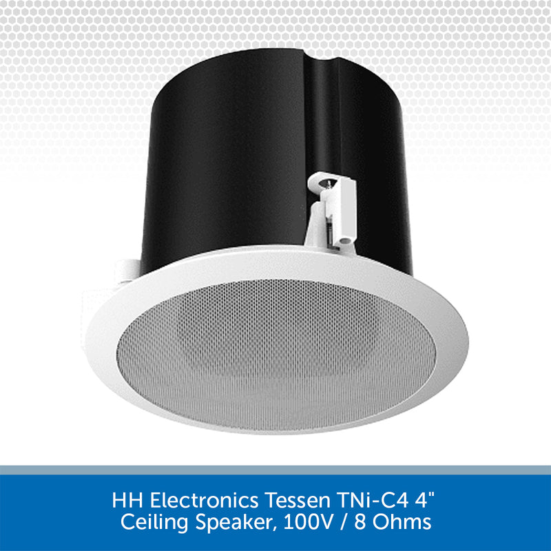 HH Electronics Tessen TNi-C4 4" Ceiling Speaker, 100V / 8 Ohms