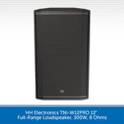 HH Electronics TNi-W12PRO 12" Full-Range Loudspeaker, 300W, 8 Ohms (Available in Black or White)