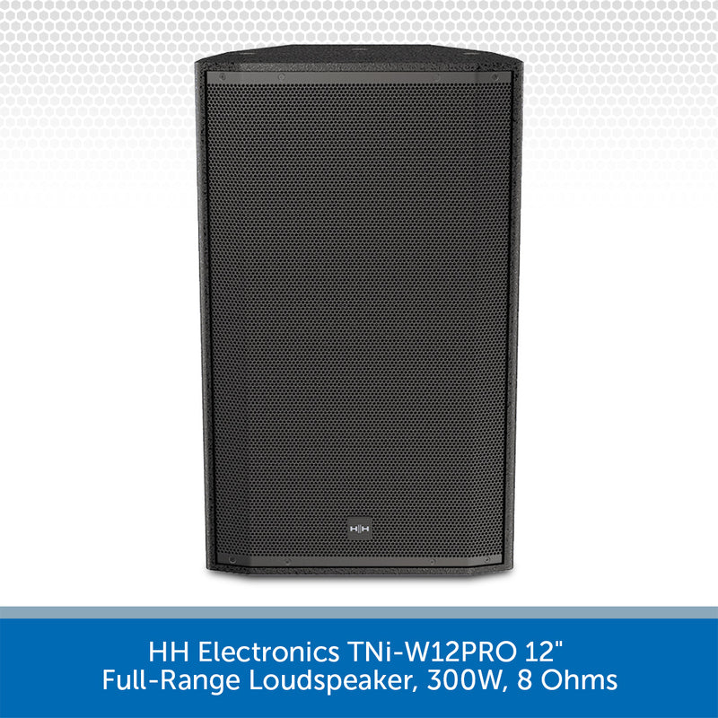 HH Electronics TNi-W12PRO 12" Full-Range Loudspeaker, 300W, 8 Ohms (Available in Black or White)