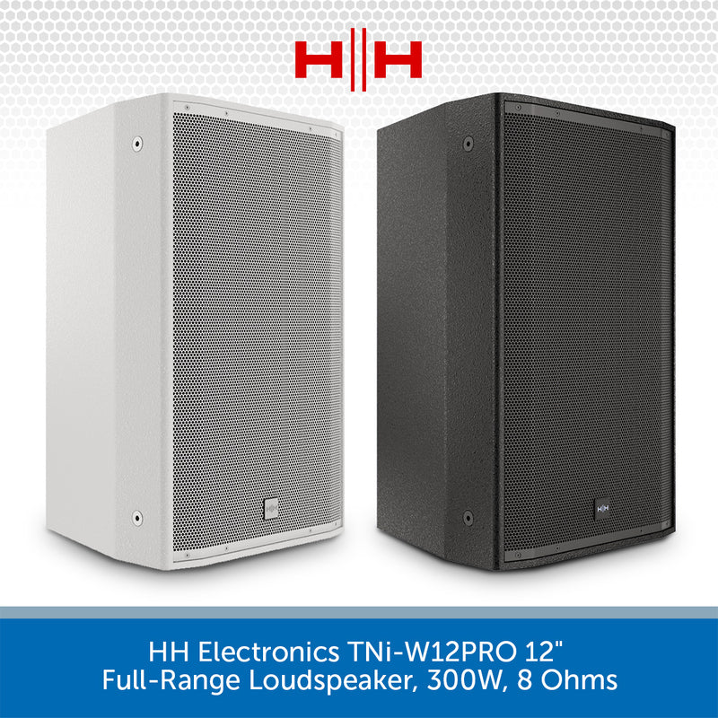 HH Electronics TNi-W12PRO 12" Full-Range Loudspeaker, 300W, 8 Ohms (Available in Black or White)