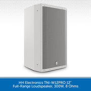 HH Electronics TNi-W12PRO 12" Full-Range Loudspeaker, 300W, 8 Ohms (Available in Black or White)