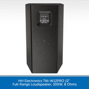 HH Electronics TNi-W12PRO 12" Full-Range Loudspeaker, 300W, 8 Ohms (Available in Black or White)