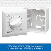TOA AT4200QEB 200W Loudspeaker Volume Control - 100V Line Attenuator