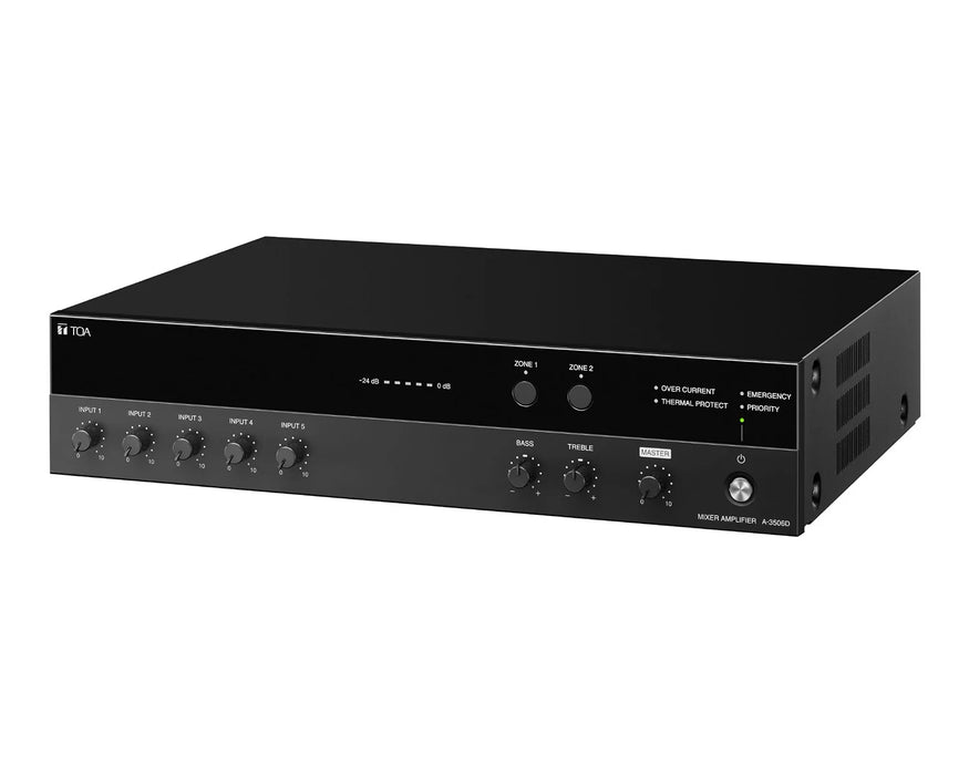 TOA A-3524D 240W Digital Mixer Amplifier 2-Zone 5-Input 100V & 4-16 Ohm