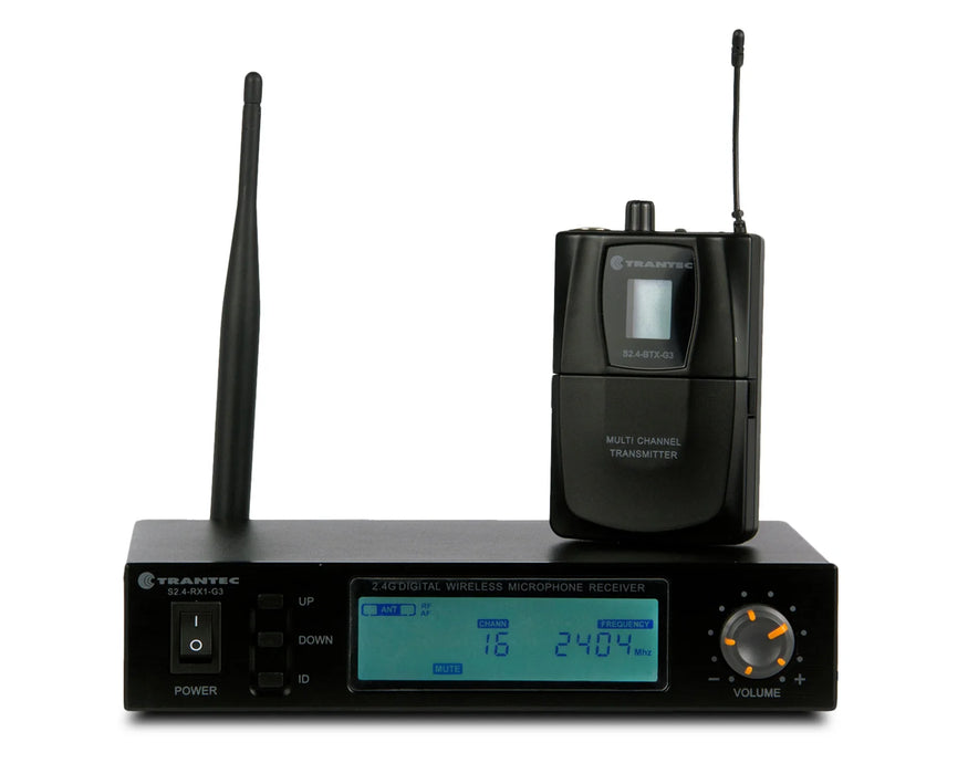 Trantec S2.4BX 2.4GHz Digital Wireless Beltpack & Lapel Microphone System