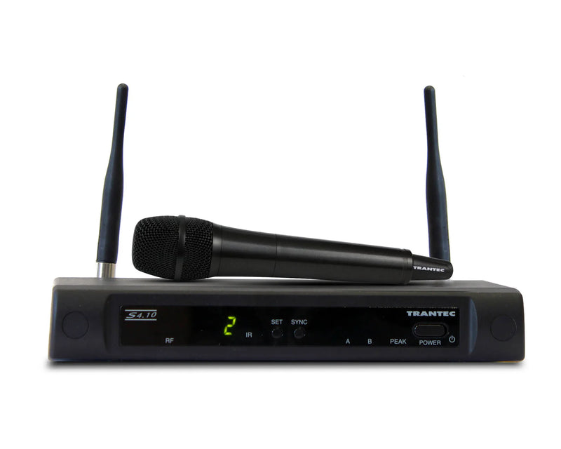 Trantec S4.10H UHF Wireless Handheld Microphone System with 16 Frequencies - CH38 or CH70