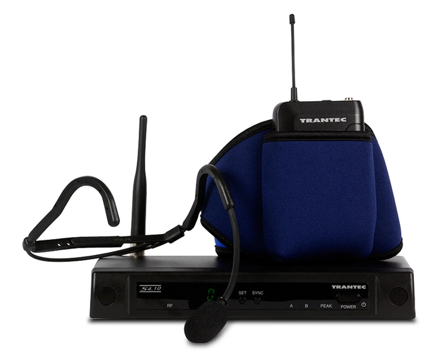 Trantec S4.10W UHF Headworn Wireless Fitness Microphone System - CH38 or CH70