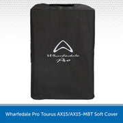 Black soft cover with Wharfedale Pro logo on a white background