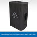 Black soft cover for Wharfedale Pro Tourus AX15/AX15-MBT speaker on a white background