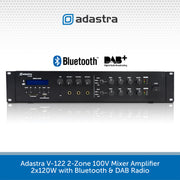 Adastra V-122 2-Zone 100V Mixer Amplifier Main