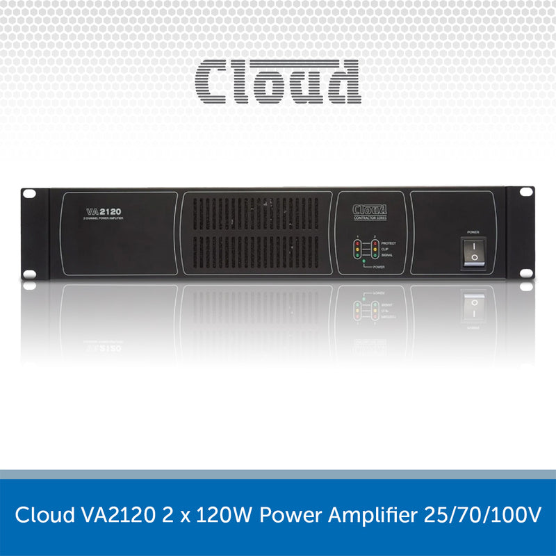 Cloud VA2120 2 x 120W Power Amplifier 25/70/100V
