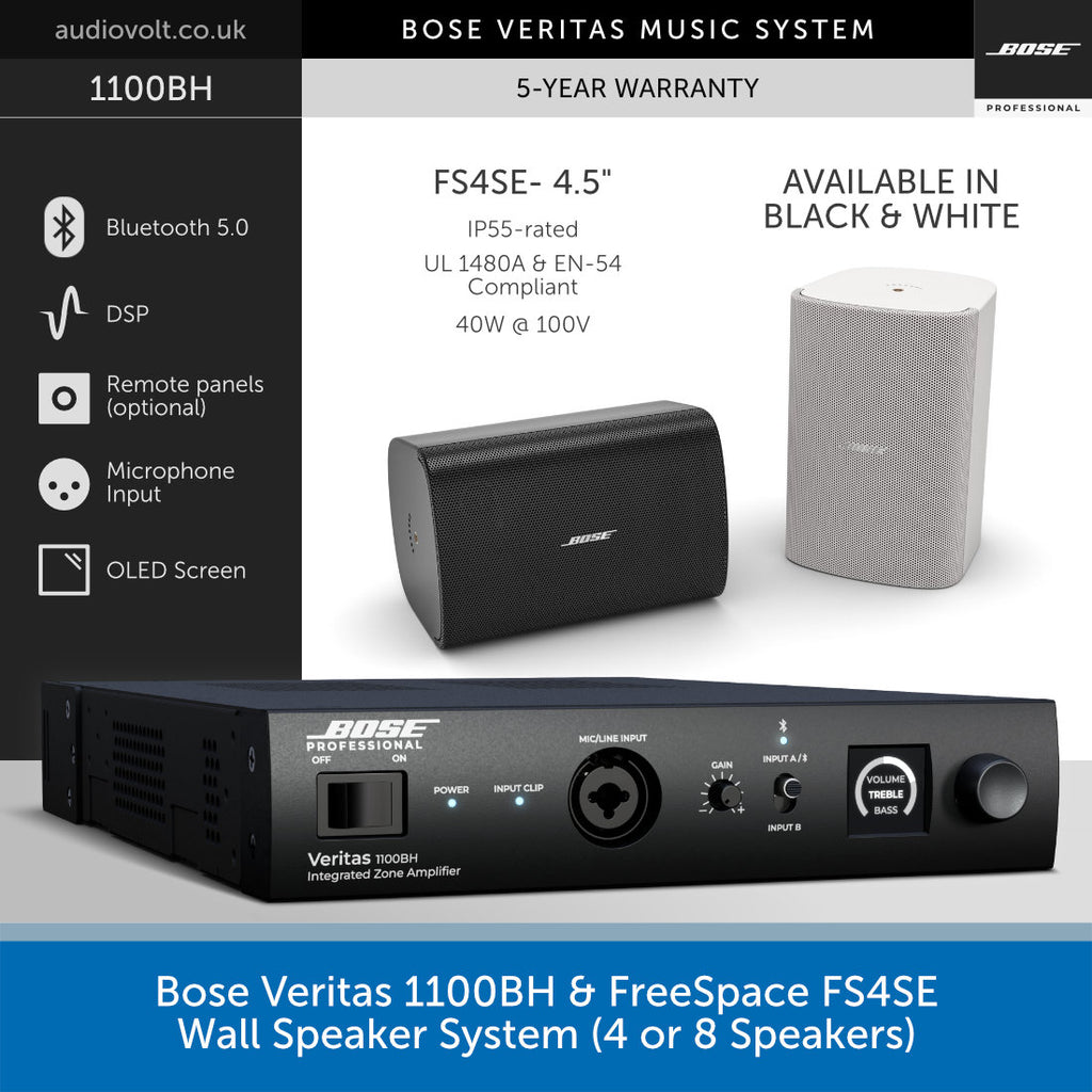 Bose Veritas 1100BH & FreeSpace FS4SE Wall Speakers | Audio Volt