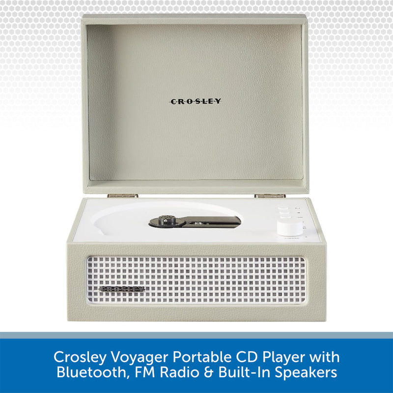 Crosley Voyager Portable CD Player with Bluetooth, FM Radio & Built-In Speakers