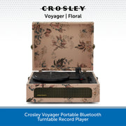 Crosley Voyager Portable Bluetooth Turntable Record Player - Choose your favourite colour!
