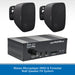 Waves Microplayer MKIII and Fonestar wall speaker PA system on a white background