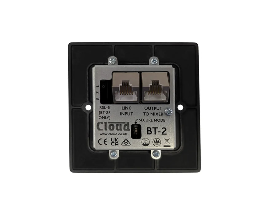 Cloud BT-2E Bluetooth Facility Input Wall Plate for DCM1/DCM1e (Black or White)
