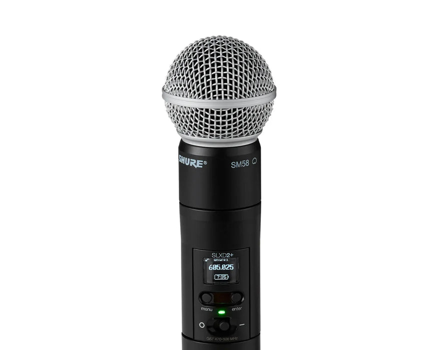 Shure SLXD24+/58 Wireless Handheld System with SM58 Microphone  - CH38/CH70