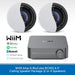 WiiM Amp & BluCube BCK65 6.5" Ceiling Speaker Package with two speakers and a control unit on a white background.