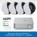 WiiM Amp & BluCube BCK65 ceiling speaker package with four speakers and a control unit on a white background.