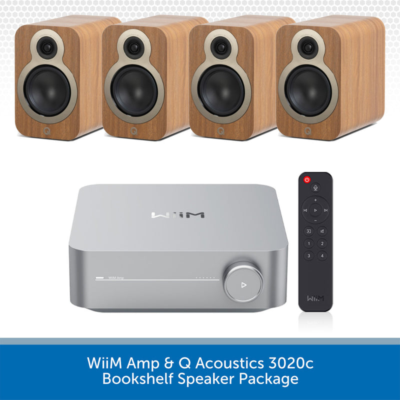 WiiM Amp & Q Acoustics 3020c Bookshelf Speaker Package
