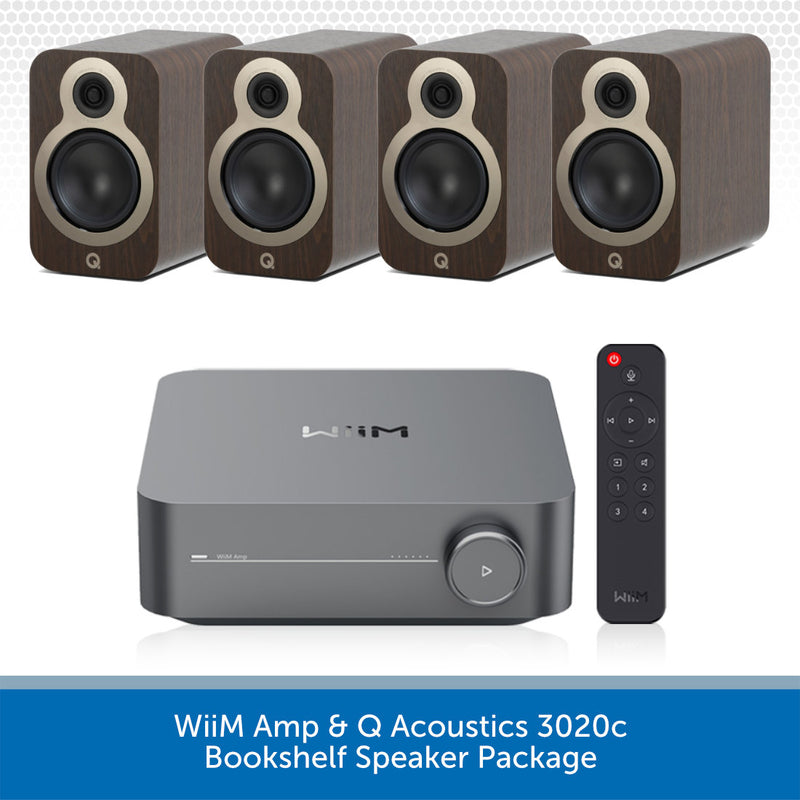 WiiM Amp & Q Acoustics 3020c Bookshelf Speaker Package