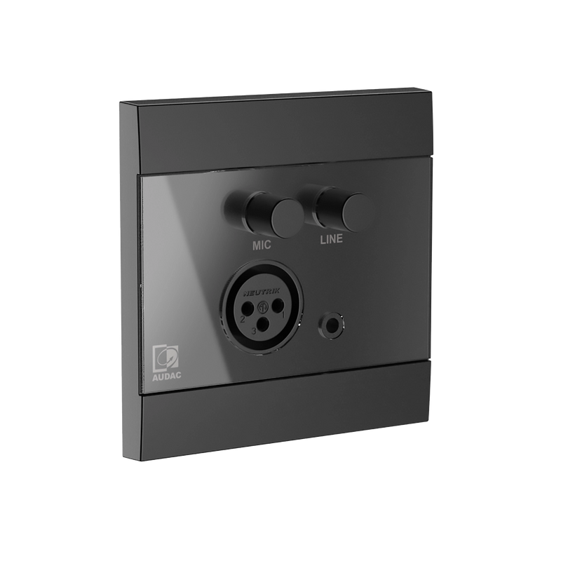 AUDAC WP210 Mic/Line Input Wall Panel Remote Module (Black or White)