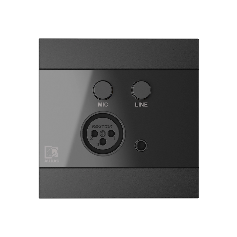 AUDAC WP210 Mic/Line Input Wall Panel Remote Module (Black or White)