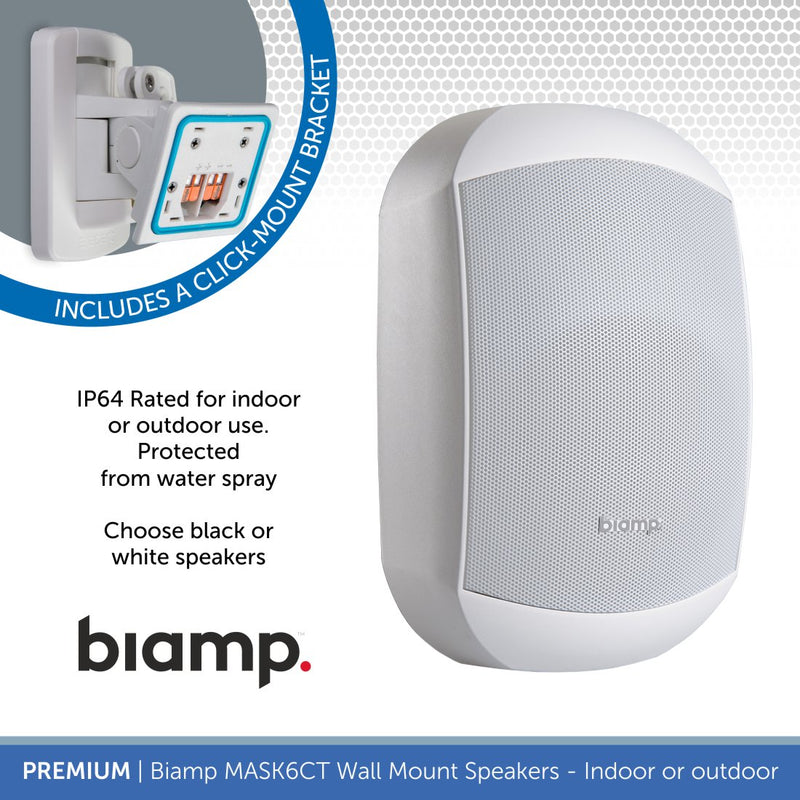 Wall Speaker, Background Music System - Bluetooth, DAB Radio (2 Independent Zones)