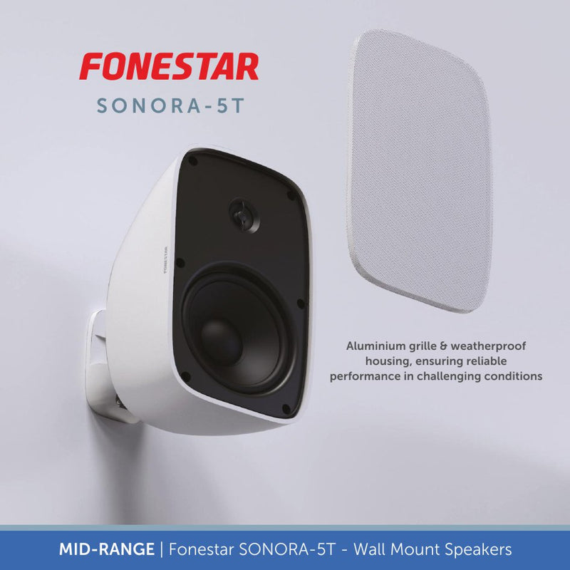 Wall Speaker, Background Music System - Bluetooth, DAB Radio (2 Independent Zones)