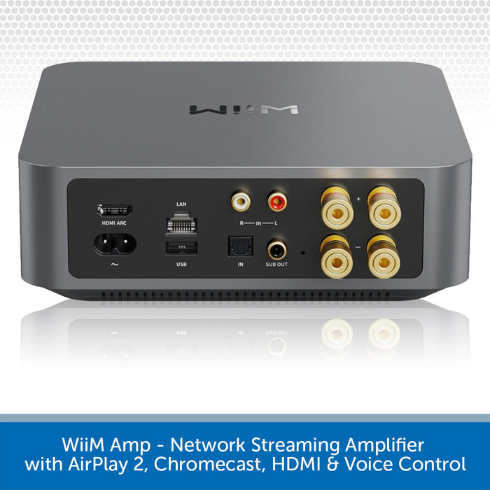 WiiM Amp - Network Streaming Amplifier with AirPlay 2, Chromecast, HDMI & Voice Control