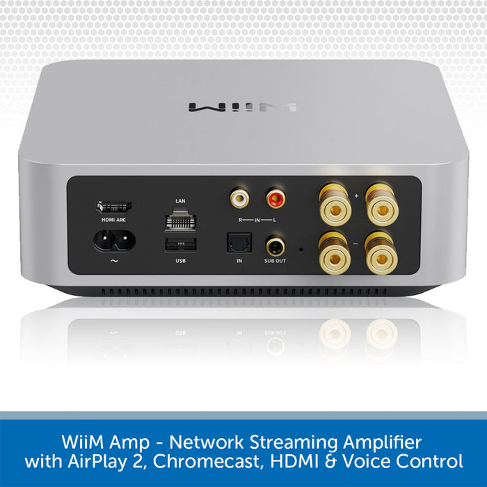 WiiM Amp - Network Streaming Amplifier with AirPlay 2, Chromecast, HDMI & Voice Control