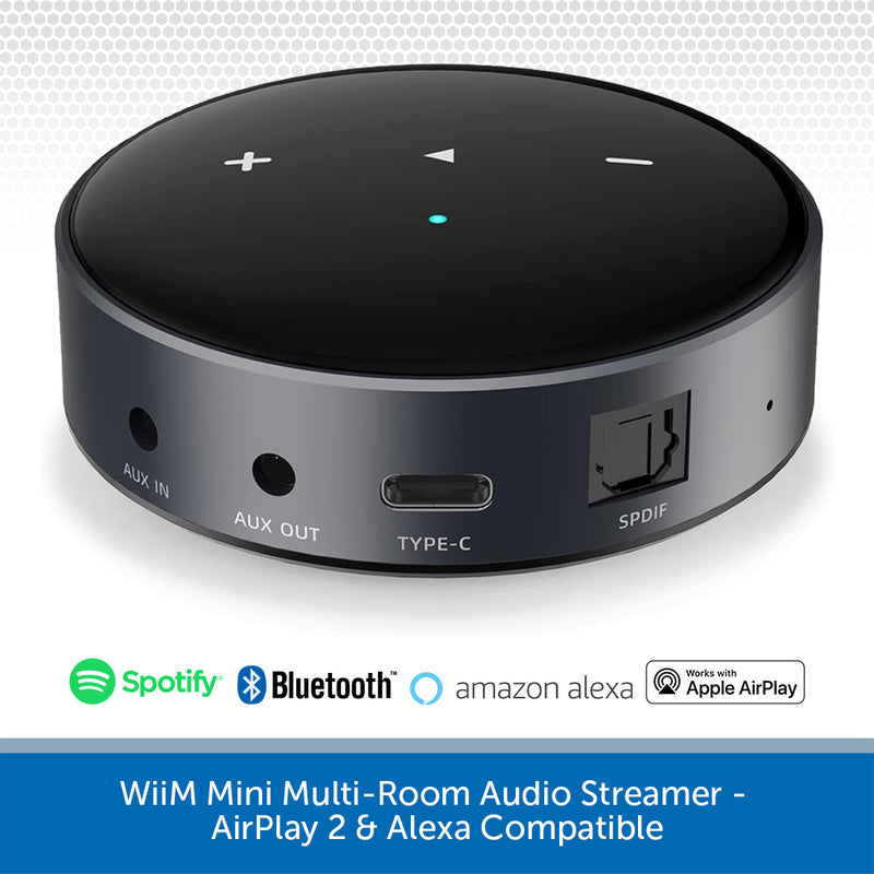 WiiM Mini Multi-Room Audio Streamer - AirPlay 2 & Alexa Compatible