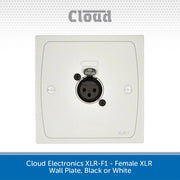 Cloud Electronics XLR-F1 - Female XLR Wall Plate, Black or White