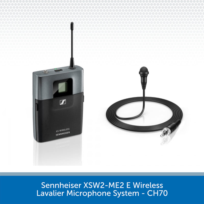 Sennheiser XSW2-ME2 E Wireless Lavalier Microphone System - CH70