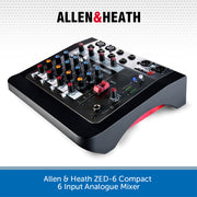 Allen & Heath ZED-6 Compact 6 Input Analogue Mixer
