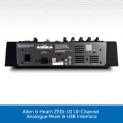 Allen & Heath ZEDi-10 10-Channel Analogue Mixer & USB Interface