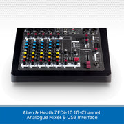 Allen & Heath ZEDi-10 10-Channel Analogue Mixer & USB Interface