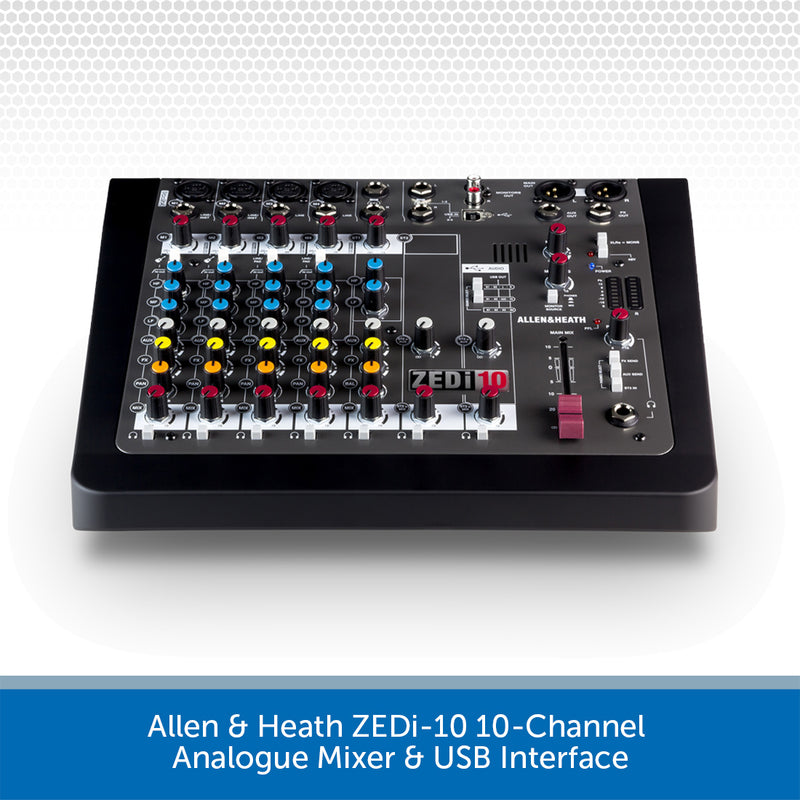 Allen & Heath ZEDi-10 10-Channel Analogue Mixer & USB Interface
