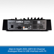 Allen & Heath ZEDi-10FX 10-Channel Analogue Mixer & USB Interface with FX