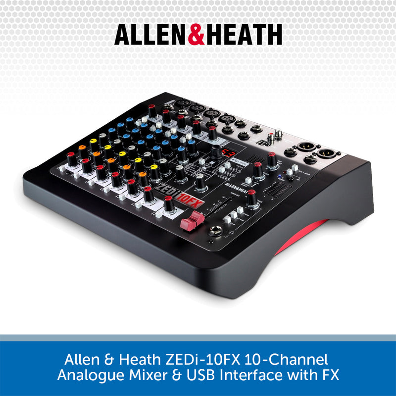 Allen & Heath ZEDi-10FX 10-Channel Analogue Mixer & USB Interface with FX