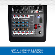 Allen & Heath ZEDi-8 8-Channel Analogue Mixer & USB Interface